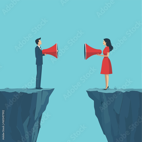 Business communication breakdown concept