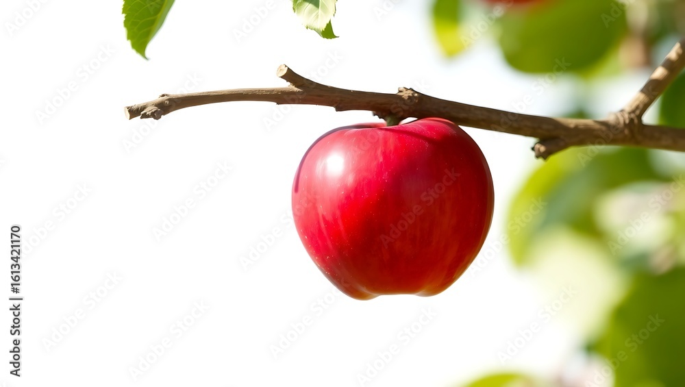 red apple on a branch red apple on a branch
