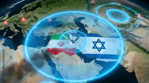 Iran vs Israel map Middle East atack