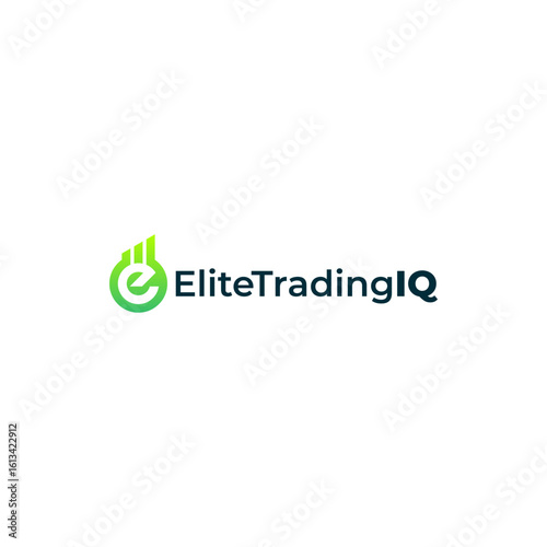 EliteTradingIQ logo with green gradient bars and stylized letter E