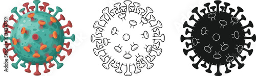 Coronavirus covid virus vector illustration disease pandemic health infection science