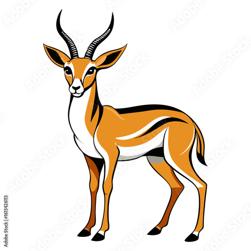Jumping Springbok Vector Illustration for Nature Themes