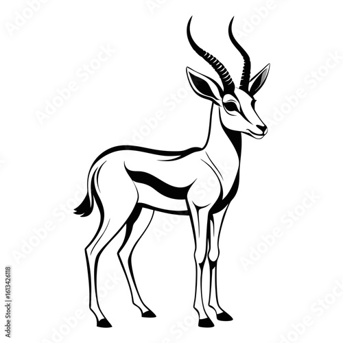 Springbok Antelope Vector Art for African Wildlife Design