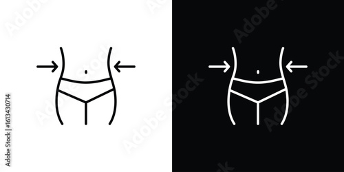 Women waist icon collection. Line vector sign, symbol for web and mobile