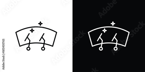 Wiper icon collection. Line vector sign, symbol for web and mobile