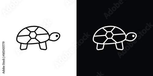 Tortoise icon collection. Line vector sign, symbol for web and mobile