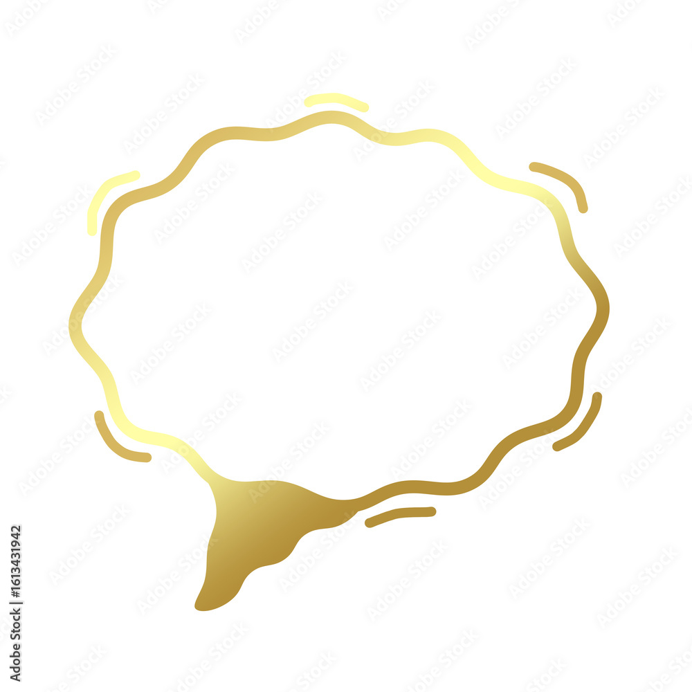 Obraz premium gold wave speech box frame