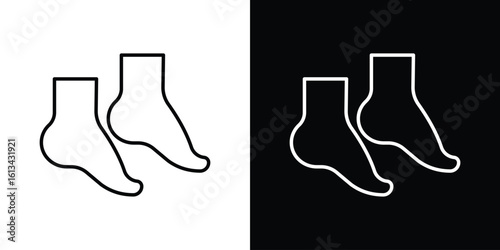 Tiptoe feet icon collection. Line vector sign, symbol for web and mobile
