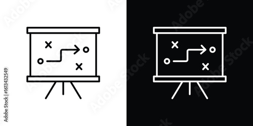 Strategical planning icon collection. Line vector sign, symbol for web and mobile