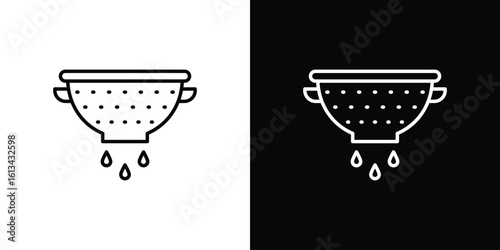 Strainer icon collection. Line vector sign, symbol for web and mobile