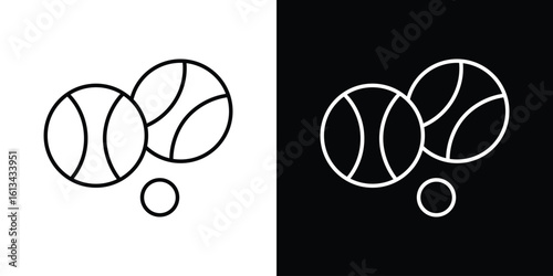 Petanque icon collection. Line vector sign, symbol for web and mobile