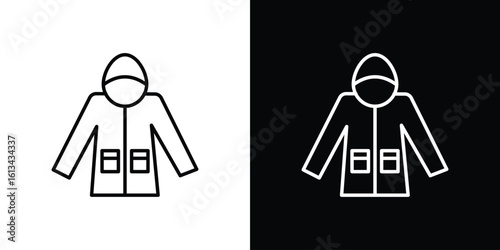 Nylon jacket icon collection. Line vector sign, symbol for web and mobile