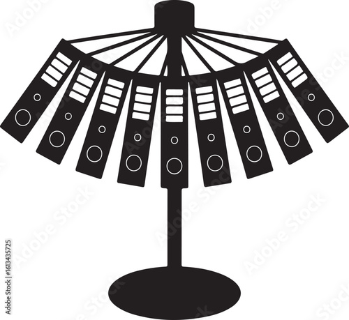 Abstract geometric pattern music equalizer silhouette