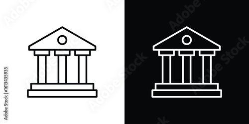 Institute icon collection. Line vector sign, symbol for web and mobile