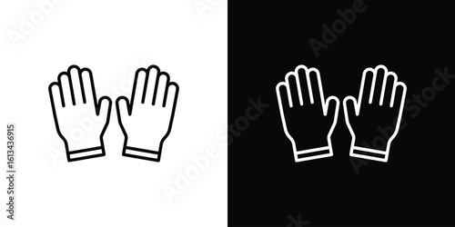 Gloves icon collection. Line vector sign, symbol for web and mobile