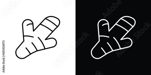 Ginger icon collection. Line vector sign, symbol for web and mobile