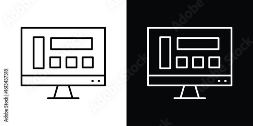 Front end icon collection. Line vector sign, symbol for web and mobile