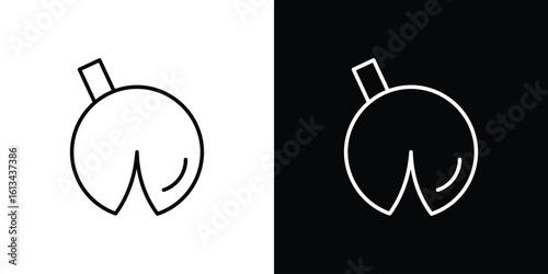 Fortune cookie icon collection. Line vector sign, symbol for web and mobile