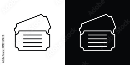 Eticket icon collection. Line vector sign, symbol for web and mobile