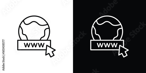 Domain icon collection. Line vector sign, symbol for web and mobile
