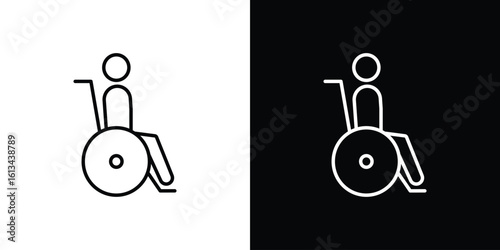 Disabled icon collection. Line vector sign, symbol for web and mobile