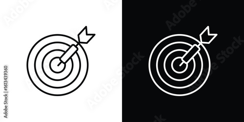 Dart icon collection. Line vector sign, symbol for web and mobile