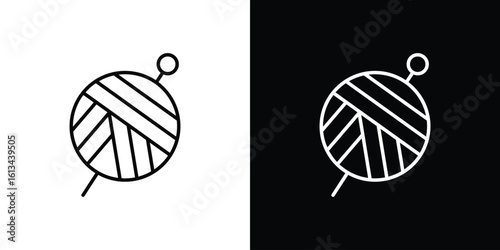 Crochet icon collection. Line vector sign, symbol for web and mobile