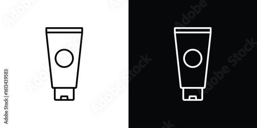 Cream tube icon collection. Line vector sign, symbol for web and mobile