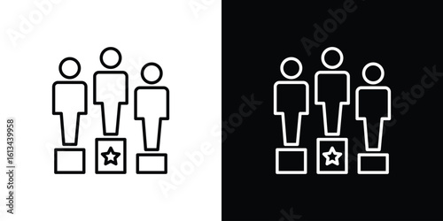 Competitors icon collection. Line vector sign, symbol for web and mobile