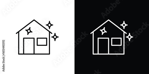 Clean house icon collection. Line vector sign, symbol for web and mobile