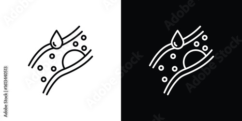 Cholesterol icon collection. Line vector sign, symbol for web and mobile