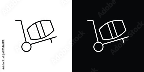 cement mixers icon collection. Line vector sign, symbol for web and mobile