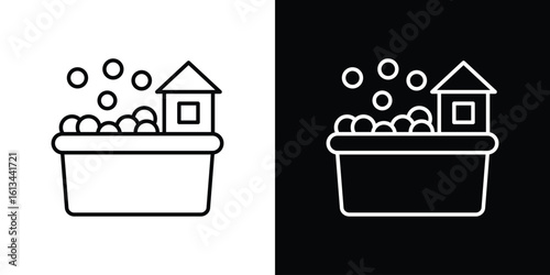 Ball pit icon collection. Line vector sign, symbol for web and mobile