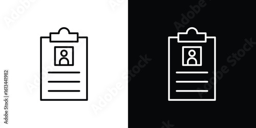 Application form icon collection. Line vector sign, symbol for web and mobile