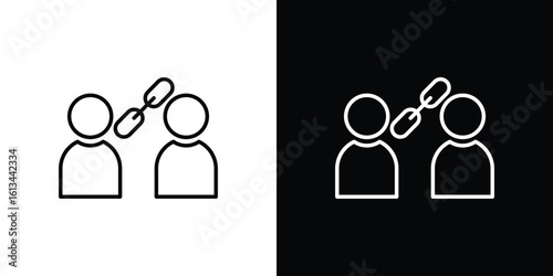 Affiliate link icon collection. Line vector sign, symbol for web and mobile
