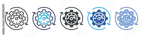 Optimization icon set multiple style collection