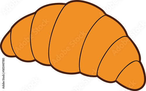 croissant with golden brown crust