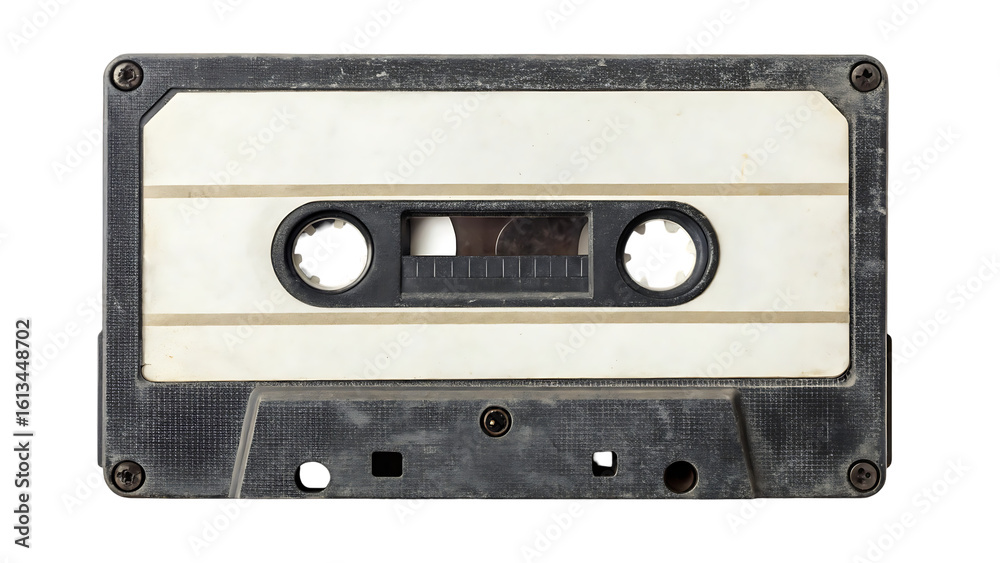 Fototapeta premium old audio tape isolated on white background