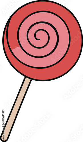 lollipop with swirl pattern