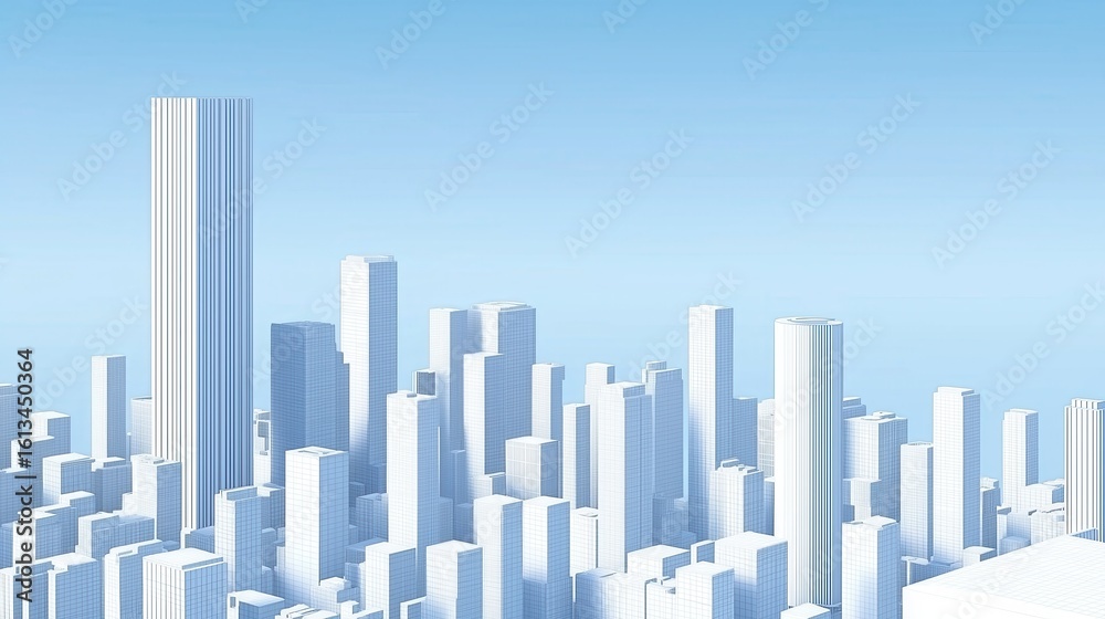 Naklejka premium Stylized Cityscape