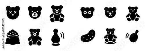 Plush Toy Icon Set