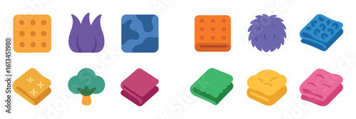 Colorful Plush Fabric Icons