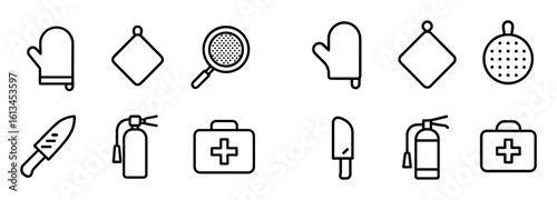 Kitchen Safety Icons