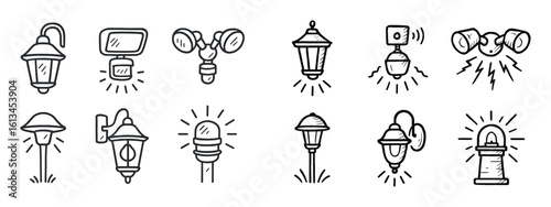 Home Lighting Icons