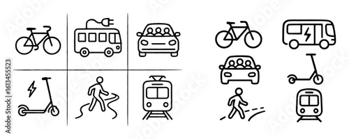 Ecoculture Transport Icons