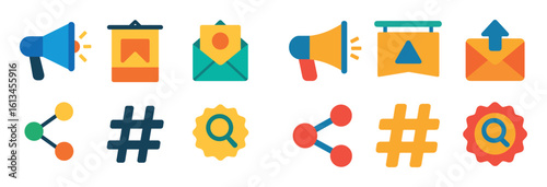 Colorful Marketing Icons