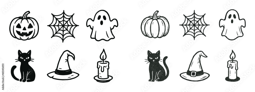 Obraz premium Halloween Icon Sketches