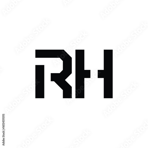 Free Download RH monogram logo design letter text name symbol monochrome logotype alphabet character simple logo - GFXLoad