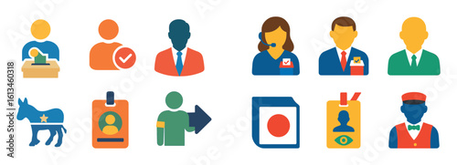 Colorful Election Role Icons