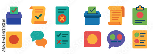 Colorful Election Icons